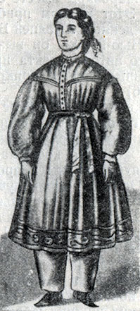 Ил. 6. Американская реформированная одежда. Проект Марии Джонс, 1869 г. (Jw., il. 98 i 99.)