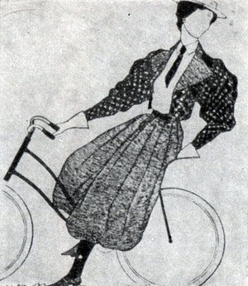 Ил. 10.	Костюм для езды на велосипеде, 1893 г. (L. Barton, Historic costume for the stage, London 1949, s. 503.)