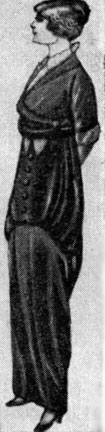 Ил. 90.	Платье с юбкой, подтянутой па бедрах по восточным мотивам. Польша, 1914 г. ('Bluszcz', 1914, nr 2)
