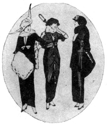 Ил. 91.	Юбка jupes-manches, период 'узкой моды', 1914 г. ('Wies Ilustrowana', 1914)