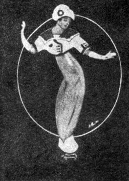 Ил. 92.	'Узкая мода' и спорт. Сатирический рисунок, 1911 г. ('Wies Ilustrowana', 1911, z. XII)