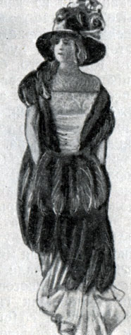 Ил. 119. Этоле и муфта из лис. Модель Б. Херсе, 1911 г. ('Wies Ilustrowana', 1911)