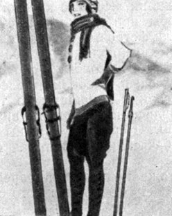 Ил. 127. Одежда лыжницы была уже приспособлена для этого вида спорта ('Das Plakat', 1914)