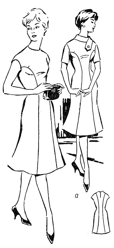 Рис. 260. Платье шестишовное с расклешенными клиньями